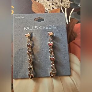 💥4 FOR $25💥 NWT Falls Creek Gold Heart Dangle Earrings